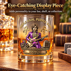 Purple Rain Inspired Whiskey Glass Collectible Drinkware Music Fan Gift Decorative Glass Tumbler