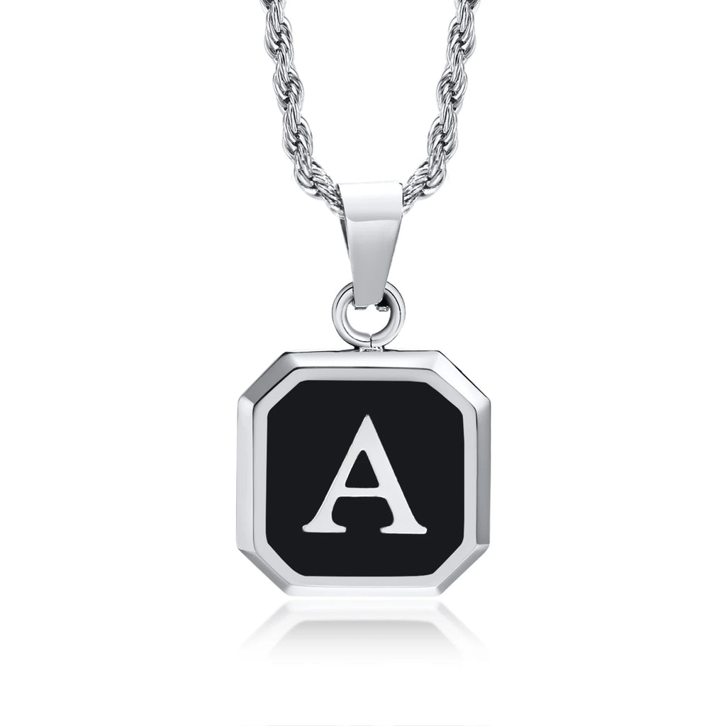 PENDRA Square Twisted Pendant Necklace
