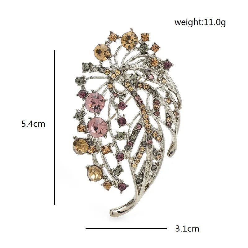 PENDRA Florielle8 Rhinestone Brooch