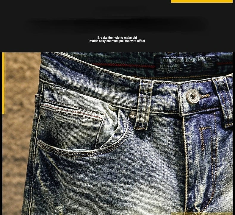 PENDRA Elastic Old Slim Pants