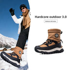 -30c Winter Waterproof Non-slip Cotton  Thick-soled Cold-proof High-top Men's Mountaineering Outdoor Thickened Warm Snow Boots