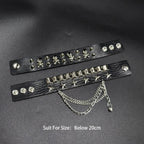 PENDRA Koraine Leather Black Skull Gothic Belt