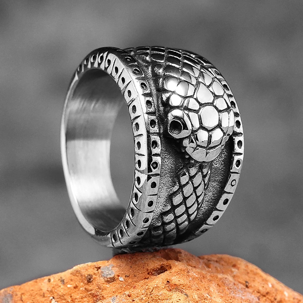 PENDRA Ouroboros Snake Animal Steel Ring