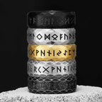 PENDRA Nordic Vikings Runes Steel Ring