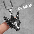 Dragon Head Men Necklaces Stainless Steel Pendant Chain Women Punk Fashion Jewelry New In Accessories Gifts Wholesale