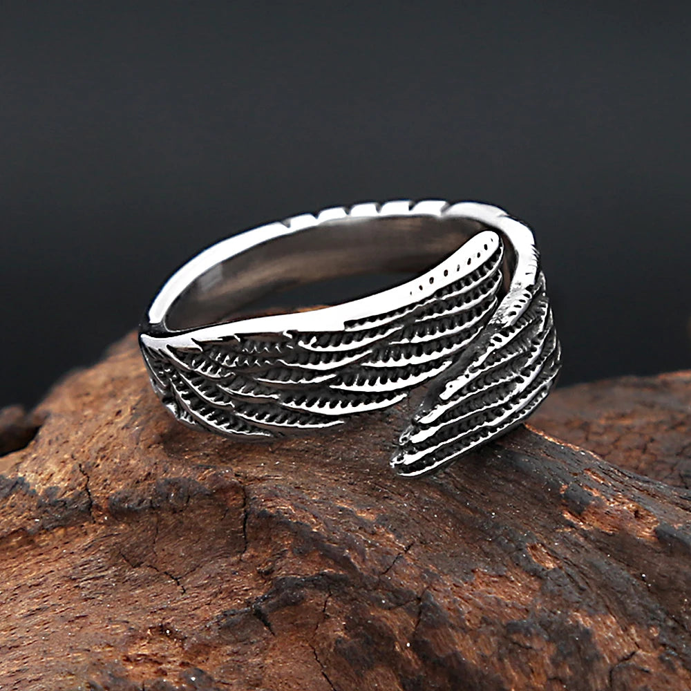 PENDRA Angelwing 316L Stainless Steel Ring