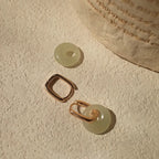 PENDRA Water Hotan Jade Silver Earrings