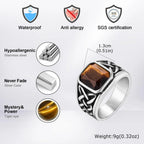 PENDRA Knot Ethnic Rock Stone Ring