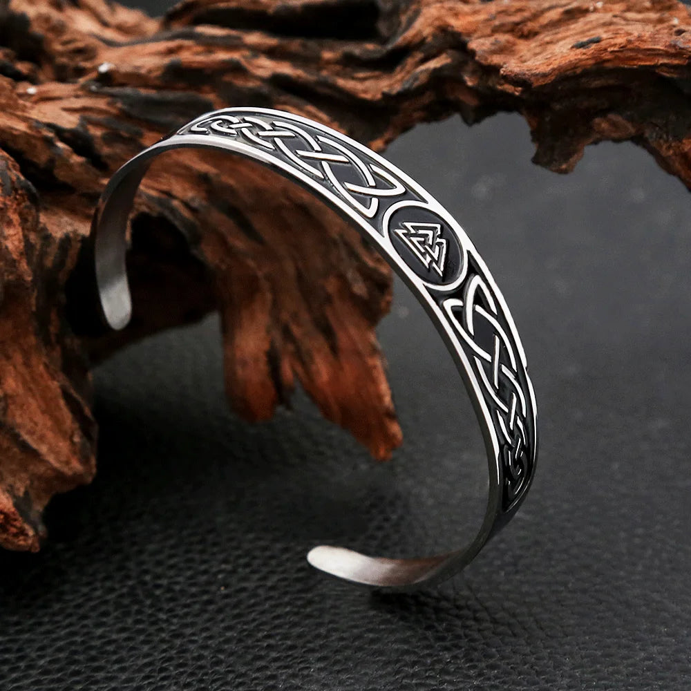 PENDRA Valknut Viking Stainless Steel Bracelet