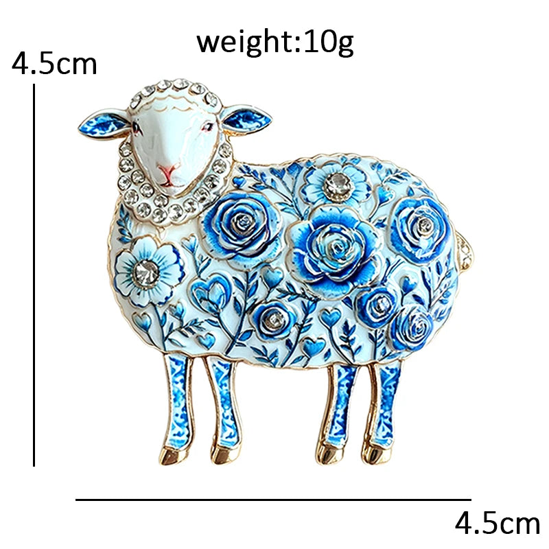 PENDRA Porcelain Animal Collection Brooch