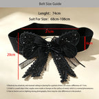 PENDRA Seraorae Rhinestone Pearl Wide Corset Belt