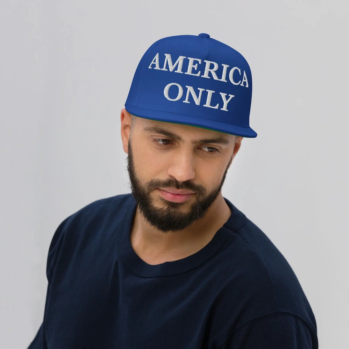 AMERICA ONLY Hat, Patriotic USA Flag Embroidered Adjustable Snapback Cap, America First America Only Hat, Multiple