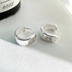 PENDRA Geometry Hoop Sterling Silver Earrings
