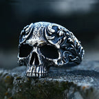 PENDRA Skullcarve Gothic Carved Skull Ring