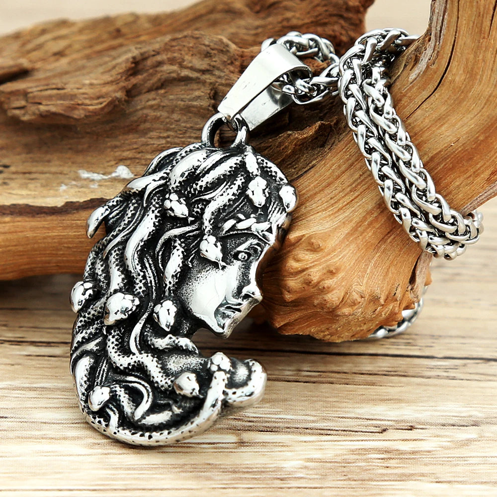 PENDRA Medusa Gothic Vintage Pendant Necklace