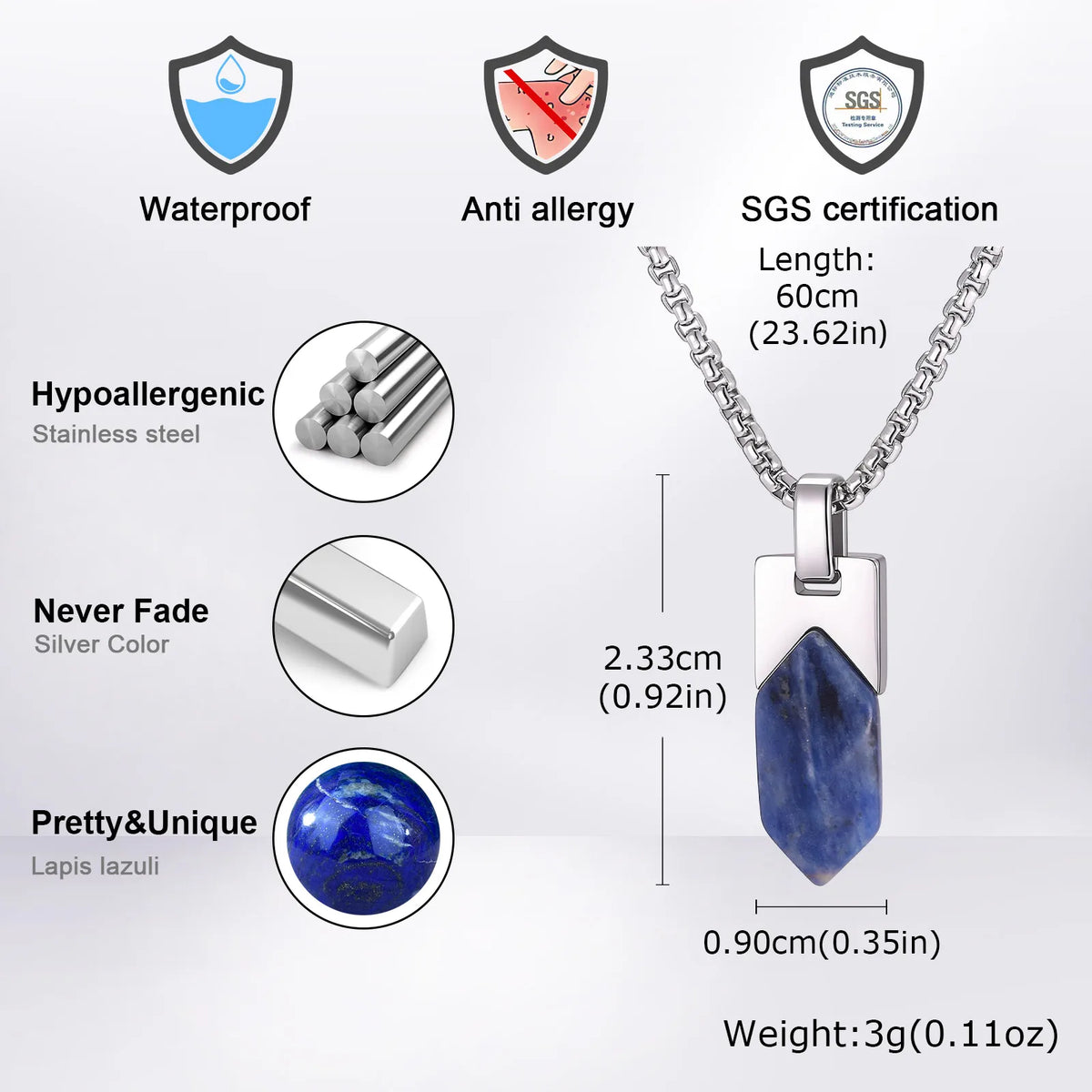 PENDRA Lapis Lazuli Pendant Necklace