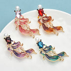 PENDRA Enamel Long Tail Goldfish Brooch