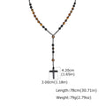 PENDRA Cross Tiger Rosary Necklace