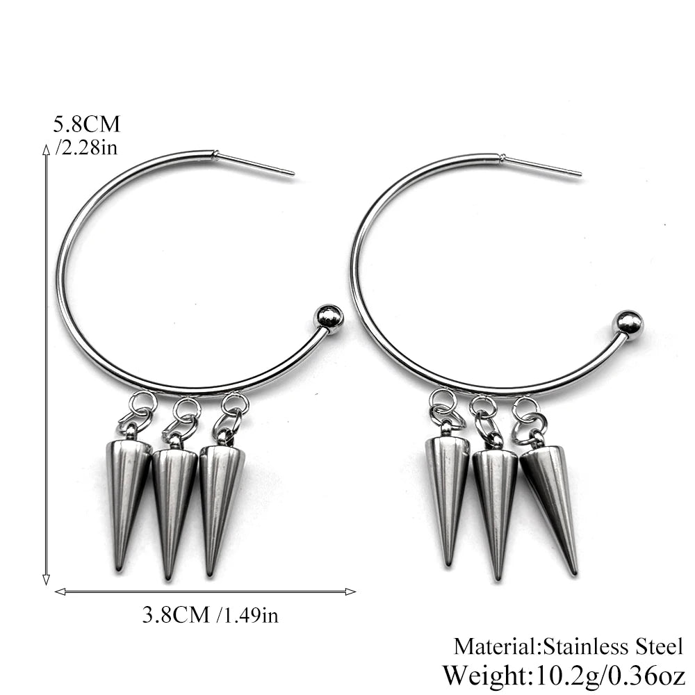 PENDRA Triplethorn Rivet Drop Earrings