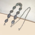 PENDRA Seraina Metal Silver Boho Waist Chain Belt