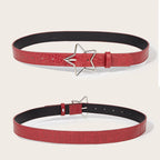 PENDRA Seraia Leather Red Star Buckle Star Belt
