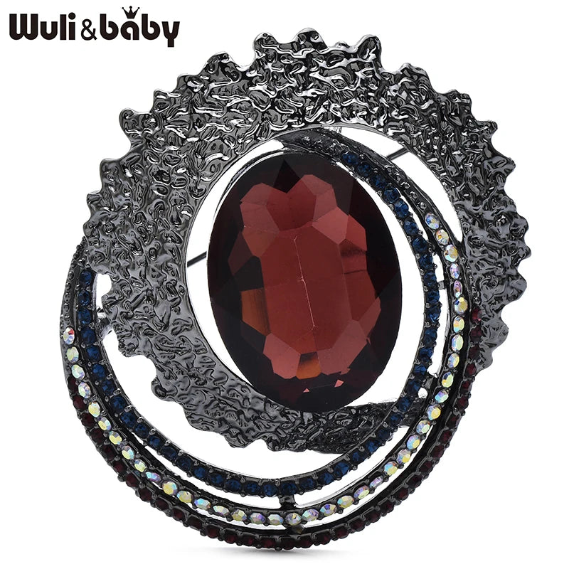 PENDRA Celestine4 Crystal Brooch