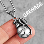 PENDRA Grenade Steel Necklace
