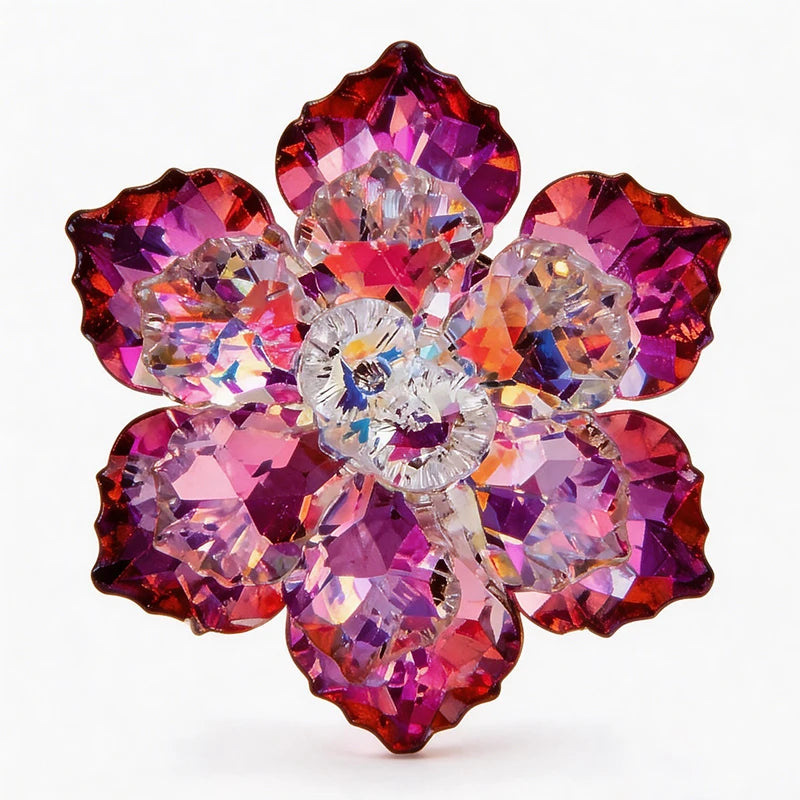 PENDRA Elara Shining Glass Flower Brooch