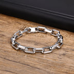 Mprainbow Mens 9.2MM Chunky Paperclip Chain Bracelets, Waterproof Stainless Steel Link Chain Wristband,Birthday Party Gifts