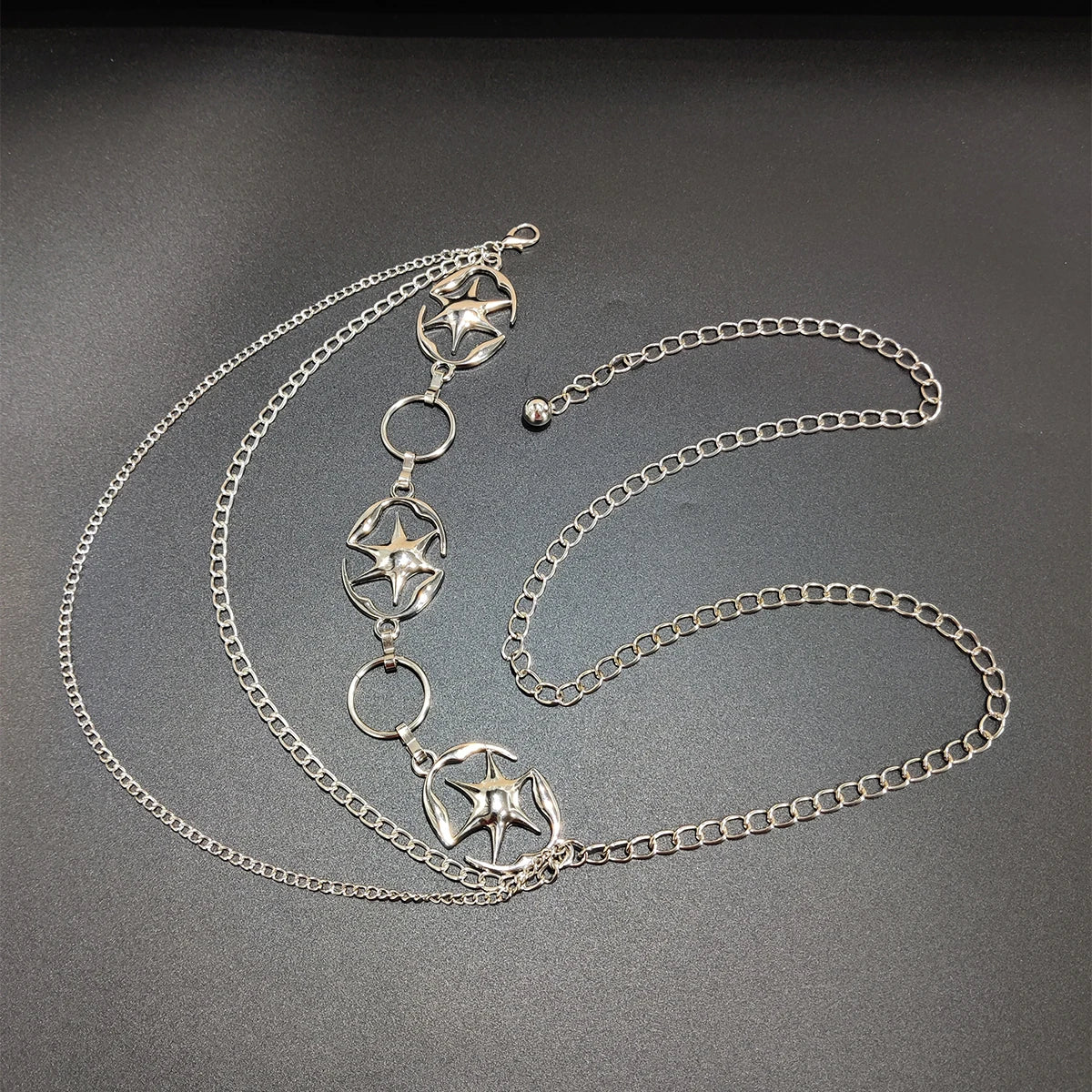 Vintage Starfish Waist Belly Chain Women Gothic Personality Desiner Metal Belt Plus Size Body Waist Chain Jewelry Accessories