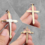 PENDRA Cross Boyfriend Steel Necklace