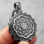 PENDRA Buddhism Mandala Steel Necklace