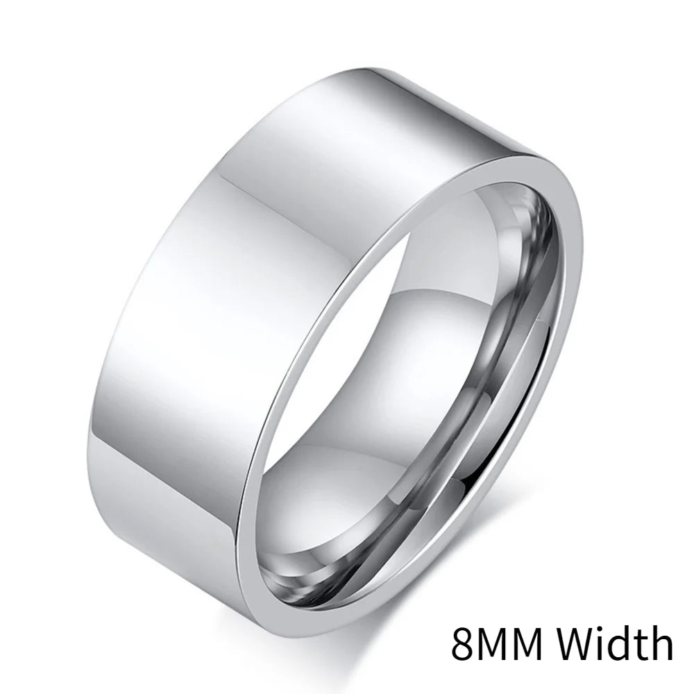 PENDRA Bend Flat Wedding Steel Ring
