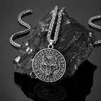 PENDRA Wolf Norse Vegvisir Necklace