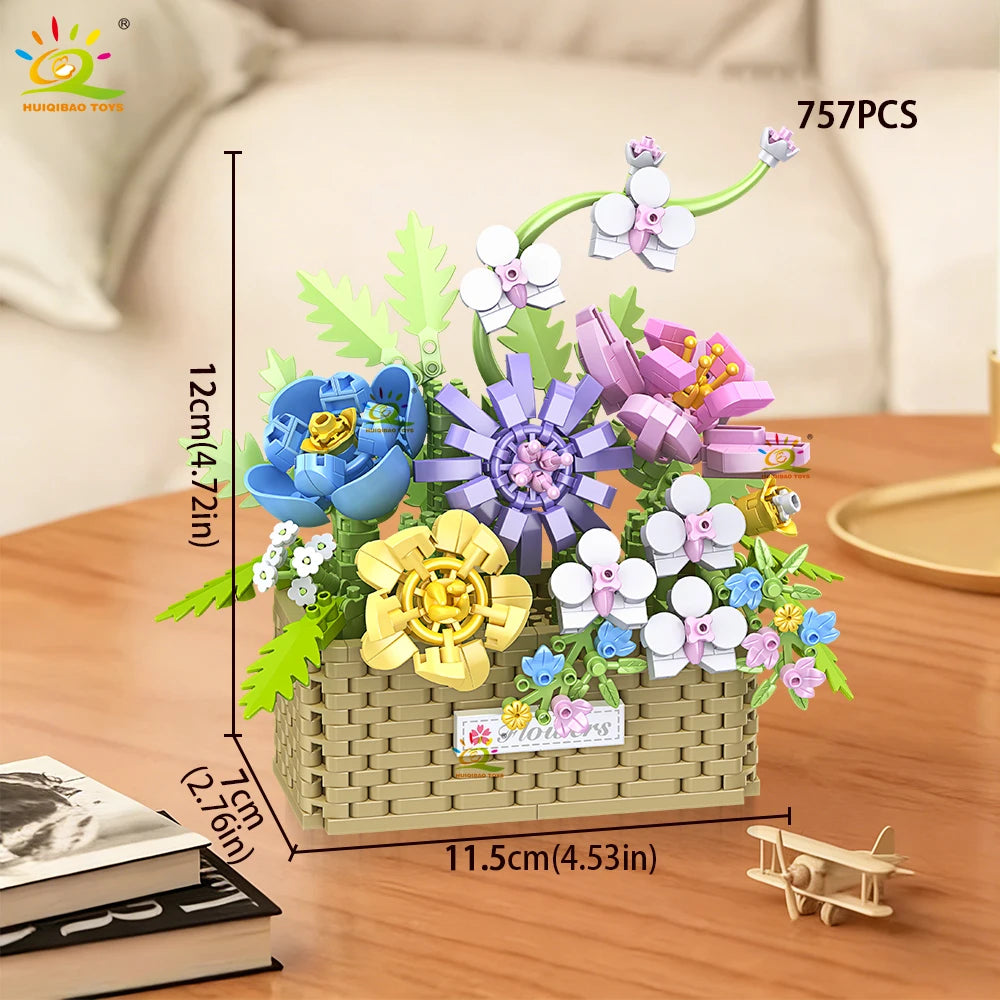PENDRA Rose Sunflower Micro Building Set