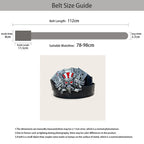 PENDRA Celesessa Leather Skull Gothic Belt