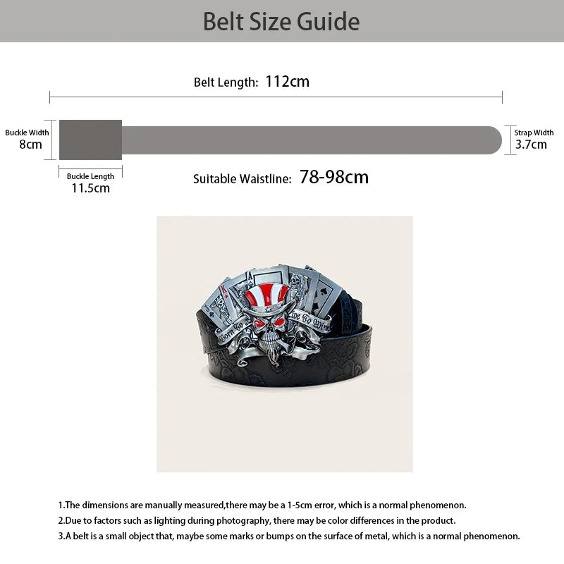 PENDRA Celesessa Leather Skull Gothic Belt