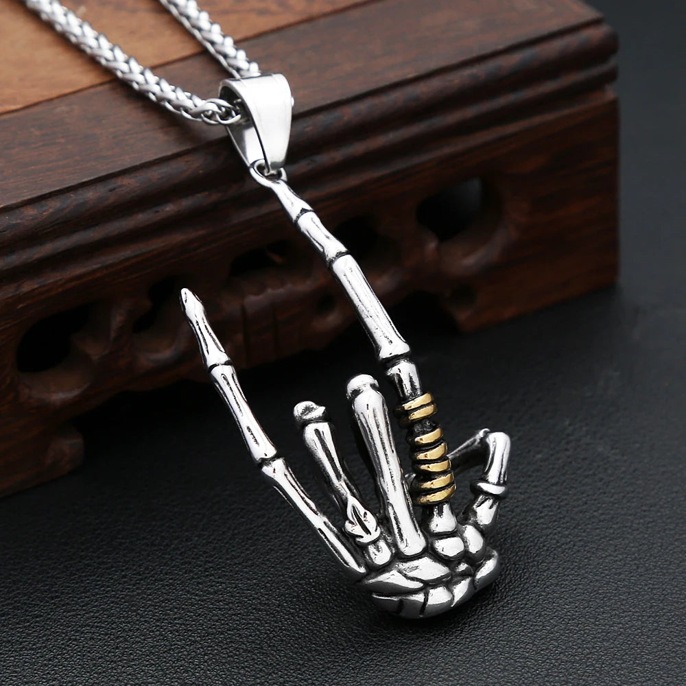 PENDRA Skullgesture Gothic Skull Gesture Pendant
