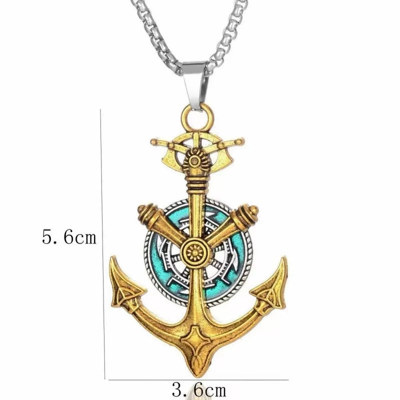 PENDRA Vikinganchor Vintage Stainless Steel Anchor Pendant