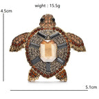 PENDRA Vintage Swim Turtle Brooch