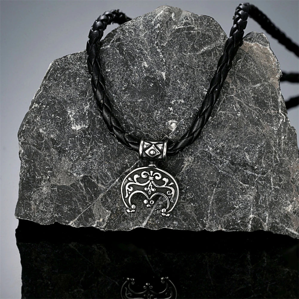 PENDRA Celtic Knot Rune Flower Necklace