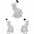 Creative Wolf‑Shaped Glass Decanter Clear Animal Wine Bottle for Liquor Whisky Vodka Home Bar Ornament Gift for Men