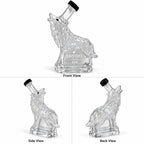Creative Wolf‑Shaped Glass Decanter Clear Animal Wine Bottle for Liquor Whisky Vodka Home Bar Ornament Gift for Men