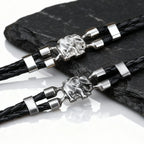 Vintage Elephant Black Leather Bracelet for Men,Trendy Elephant Charms Wristband Gift,An Elephant Never Forgets