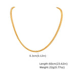 PENDRA Franco 3Mm Chain Necklace