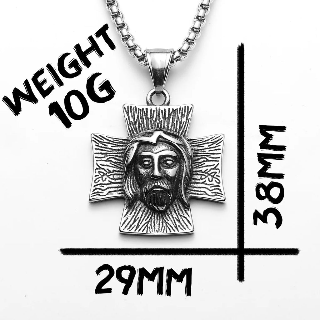 Jesus Cross Men Necklaces Stainless Steel Pendant Chain Women Fashion Jewelry Religion Punk New in Accessories Gifts Wholesale