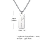 PENDRA Square Crack Pendant Necklace