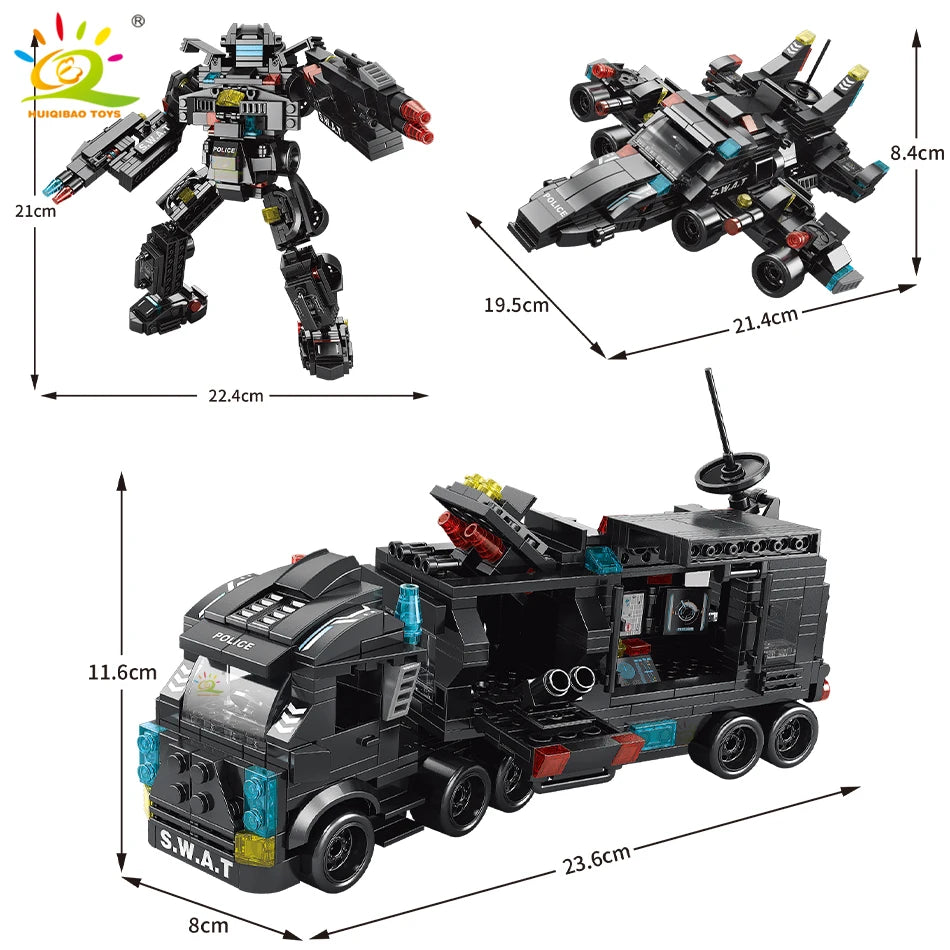 PENDRA 8in1 SWAT Police Building Set
