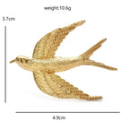 PENDRA Skyglide Classical Alloy Swallow Brooch