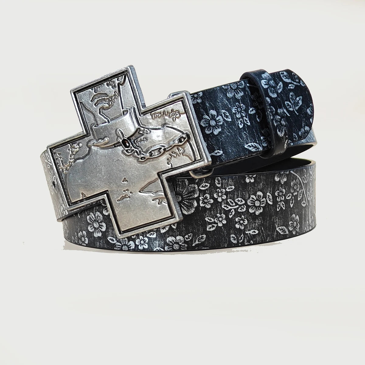 PENDRA Rheaessa Black Cross Buckle Cross Luxury Belt